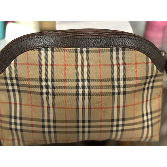 BURBERRY’s Nova Check Beige Canvas Pouch Clutch Vintage - Picture 4 of 11